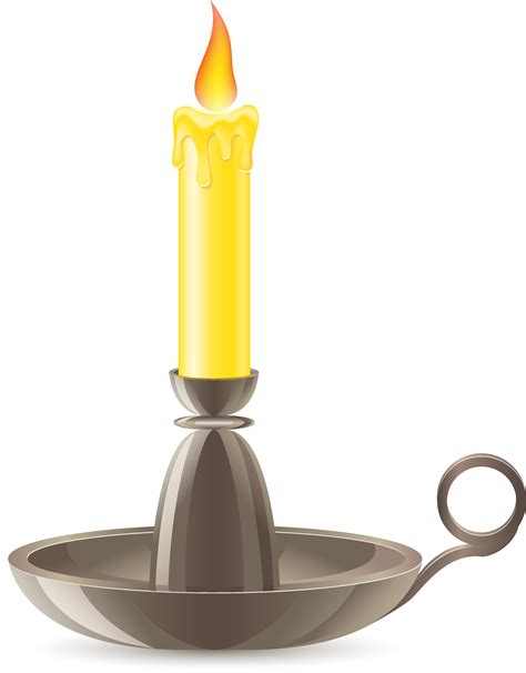 conflagrant candle is in a candlestick 493773 Vector Art at Vecteezy