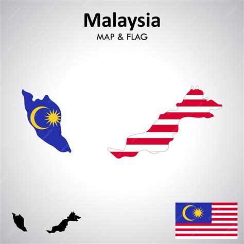 Premium Vector | Malaysia flag and map design map flag vector file