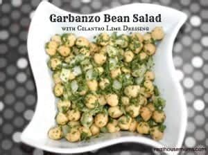 Garbanzo Bean Salad with Cilantro Lime Dressing