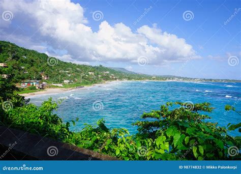 Long Bay Beach in Portland, Jamaica Stock Photo - Image of long, antonio: 98774832