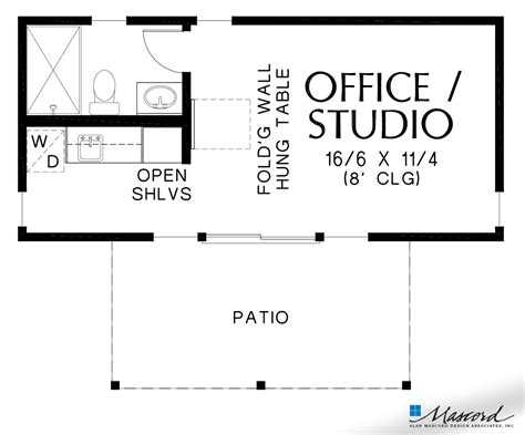 Mascord House Plan 1179 - The Woodhaven : Main Floor Plan Pool House Floor Plans, Guest House ...