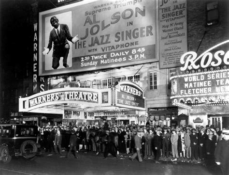 The premiere of The Jazz Singer at the Warners' Theatre, Broadway, New York City. October 6 ...