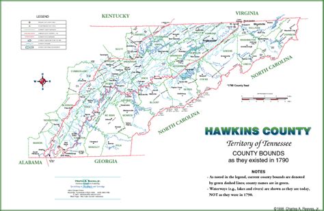 Hawkins County Boundaries in 1790 – Hawkins County Genealogy & History