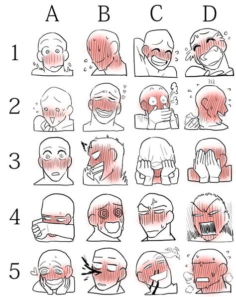 Blushing Expression Meme by tsundere-king on DeviantArt in 2020 | Drawing expressions, Drawing ...