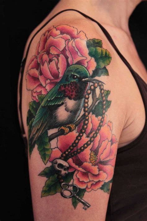 55 Amazing Hummingbird Tattoo Designs | Cuded | Half sleeve tattoo ...