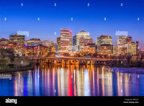 Rosslyn, Arlington, Virginia, USA skyline on the Potomac River Stock ...