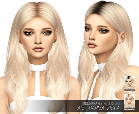 [TS4] Ade_Darma Viola: Solids & Dark Roots | Sims hair, Sims 4, Sims 4 update