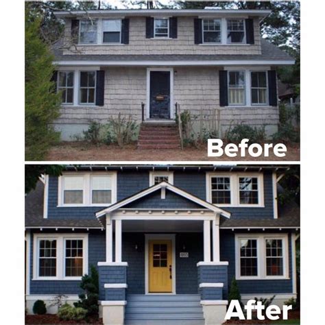 20 Home Exterior Makeover Before and After Ideas | Exterior house renovation, Home exterior ...