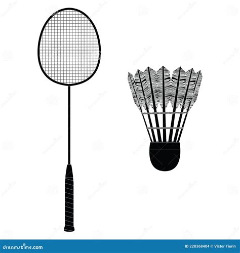 Badminton Equipment. Silhouette Stock Vector - Illustration of success ...