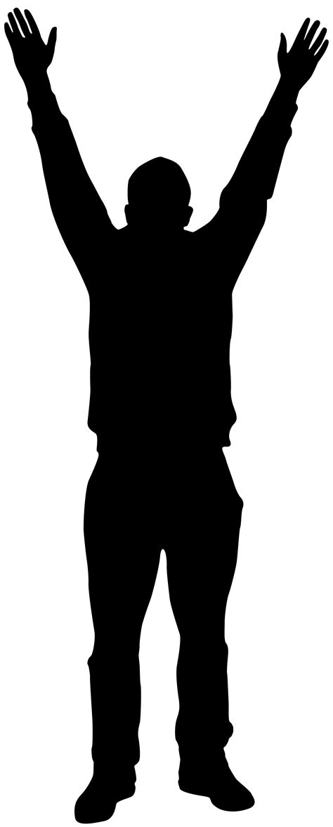 Man Silhouette Arms Raised : 626x626 stretching man silhouette raising ...