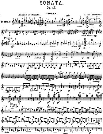 Sonata No. 9 in A major "Kreutzer", Op. 47 (Ludwig van Beethoven ...