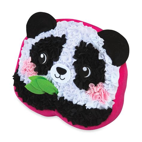 PlushCraft Craft by Numbers Fabric Pillow Kit - Panda - Walmart.com ...