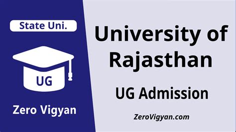 University of Rajasthan UG Admission 2023-24: Dates, Application, Merit Lists » Zero Vigyan