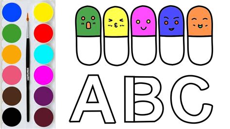 Learn Colors with Alphabet - ABC Painting and Drawing for Kids - YouTube