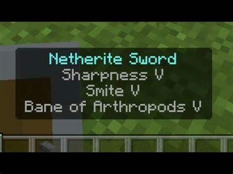 Sharpness V, Smite V and Bane Of Arthropods V on same sword! - YouTube