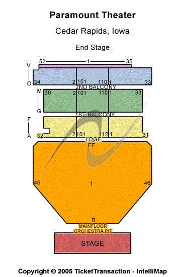 Paramount Theatre - Cedar Rapids Seating Chart | Paramount Theatre - Cedar Rapids Event Tickets ...