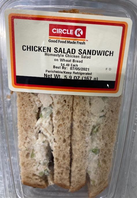 Circle K Chicken Salad Sandwiches Recalled For Possible Listeria