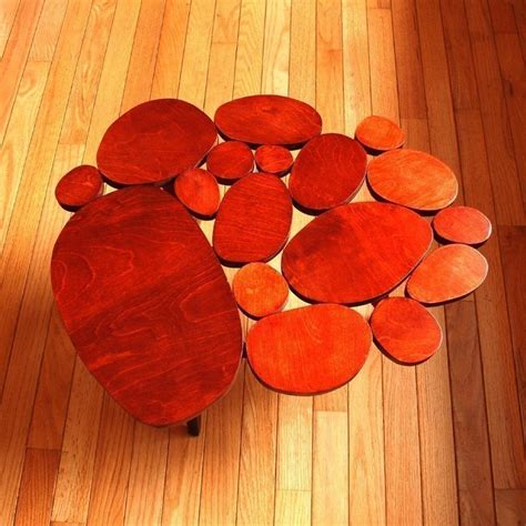 Coffee Table Contemporary Design Made from Wood Circles | Etsy | Circle coffee tables, Modern ...