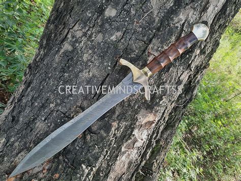 26 Damascus Sword Silver Sword Art Tactical Sword - Etsy