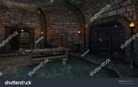 Medieval Castle Dungeon Prison Cell Torture Stock Illustration 2002184711 | Shutterstock