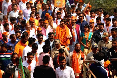 Ganjam (Odisha): Dharmendra Pradhan during BJP rally