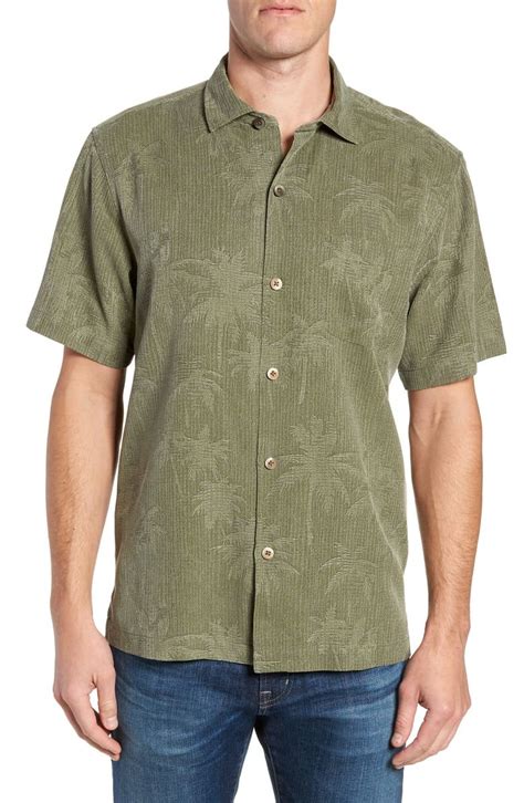 Tommy Bahama Digital Palms Classic Fit Silk Shirt | Nordstrom