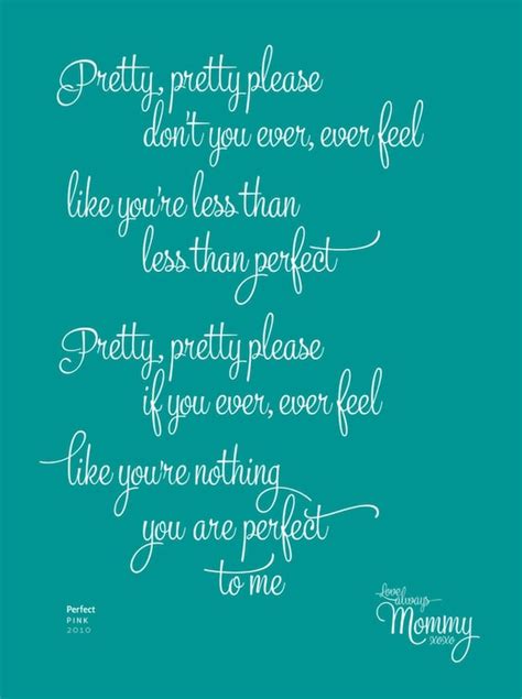 Pink Perfect Song Lyrics Print - Etsy