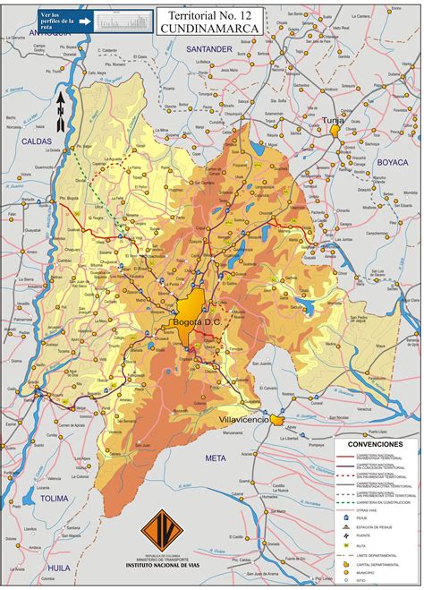 Cundinamarca road map - Full size