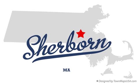 Map of Sherborn, MA, Massachusetts