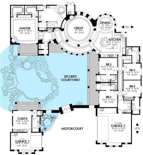 Mediterranean House Plans With Courtyard