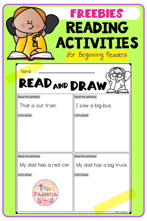 Free Reading Activities for Beginning Readers | Fun reading activities ...