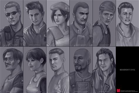 All characters in Resident Evil 1 by yachter on DeviantArt