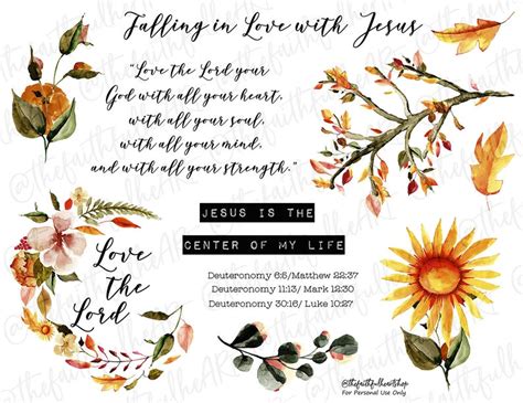 Falling in Love With Jesus. Bible Journaling/faith Planner - Etsy