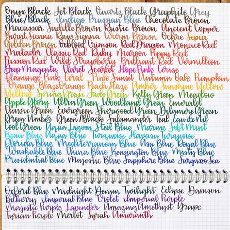 Diamine Ink Chart — Mountain of Ink