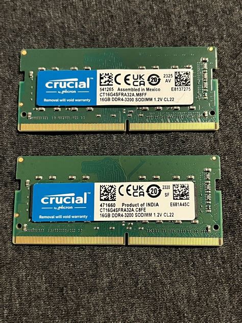 Crucial 32GB (2x16GB) PC4-25600 (DDR4-3200) Memory (CT16G4SFRA32A) RAM ...