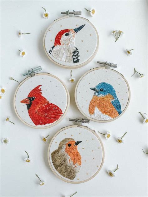 Custom Bird Embroidery Hoops | Birds embroidery designs, Bird ...