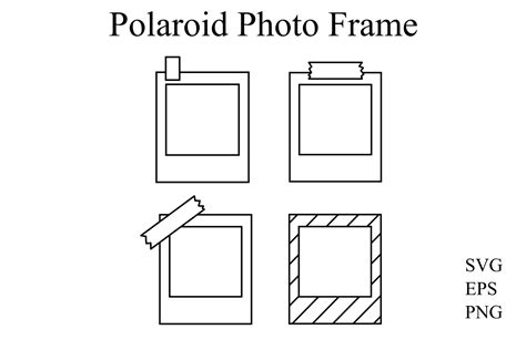 Polaroid Photo Frame Outline Afbeelding door Puja Ywang · Creative Fabrica