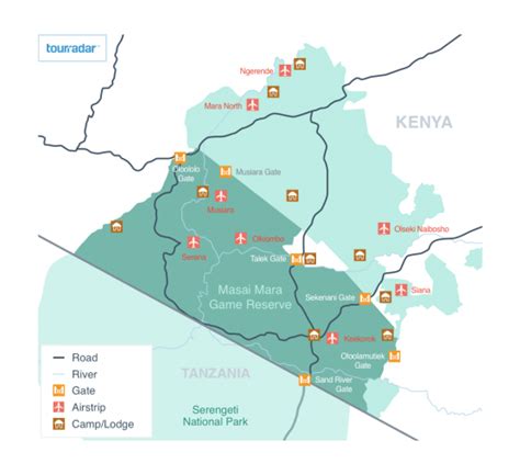 Masai Mara Maps: Location, Migration & Road Map - TourRadar