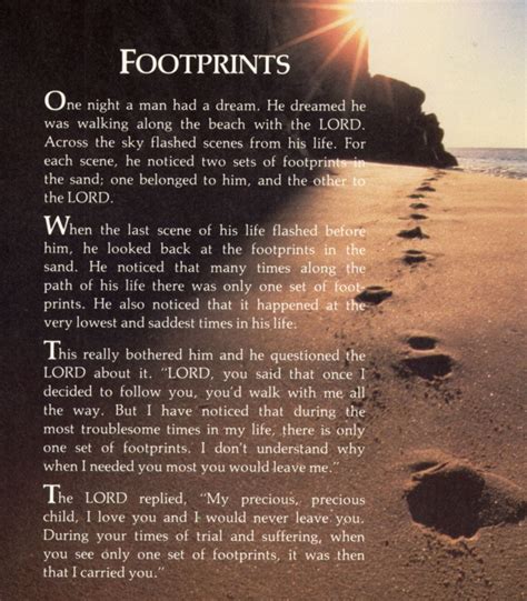 Footprints In The Sand Printable Free - Free Printable