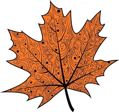 Maple Leaf Outline Tattoo