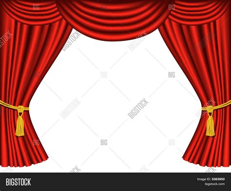 Theatre Curtains Copy Space Vector & Photo | Bigstock