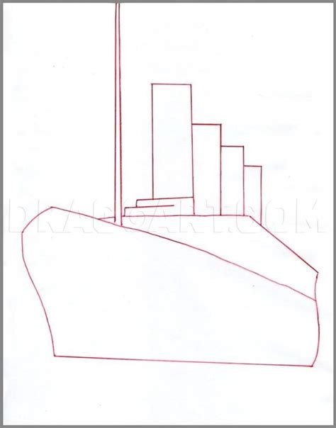 How To Draw Titanic, Easy Tutorial 7 Steps - Toons Mag