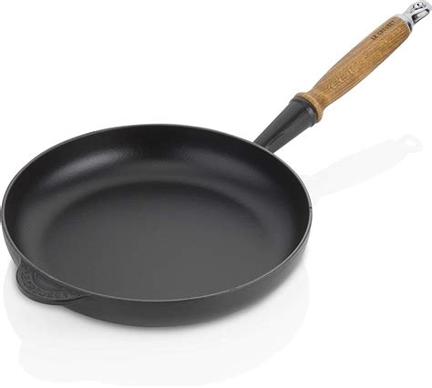 Le Creuset Signature Cast Iron Frying Pan With Large Frying Area and Cool-Touch Wooden Handle ...