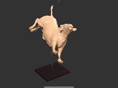 My 2nd completed bucking bull sculpture (Nomad Sculpt) : r/3Dmodeling