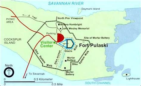 Fort Pulaski National Monument | National monuments, Savannah map, Modern map