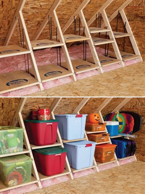 DIY ATTIC STORAGE...FANTASTIC IDEA for organizing holiday decor! Bedroom Storage Ideas For ...