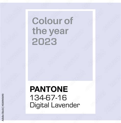 Vettoriale Stock SWINDON, UK - September 15, 2023: Pantone Digital Lavender Trending Color of ...