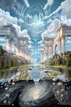 John Stephens visionary art... a lot like that place all of humanity was marched off to Fantasy ...