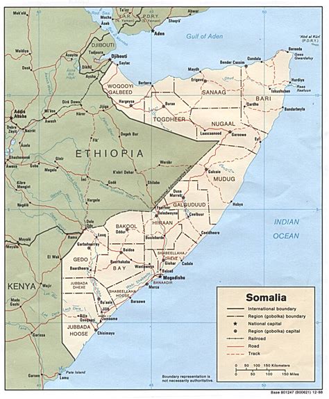 Detailed political and administrative map of Somalia. Somalia detailed ...