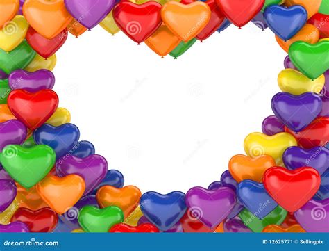 Heart balloons background stock illustration. Illustration of card - 12625771